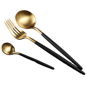 The Wedding Luxurious Cutlery Set <b>Flatware</b> Dinner Party Includes Knife Spoon Fork Design Handle Tableware - Product Image 3