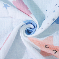 Chapeau et bavette en mousseline pour bébé, ensemble pour unisexe, garçons et filles, doux avec motif de dessin animé