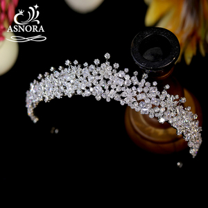 ASNORA Accesorios para el Cabello de Novia, Corona Romántica de Estrellas para Quinceañera, Tiara de Princesa para Cumpleaños, Diadema para Mujer, Banda para la Cabeza de Boda - Product Image 2