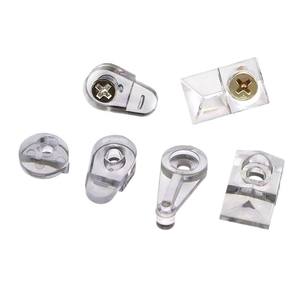 Modern Transparent <b>Plastic</b> Door Glass <b>Mirror</b> Fixing Clips with Easy Installation for Cabinets Connectors & Shelf Supports - Product Image 1