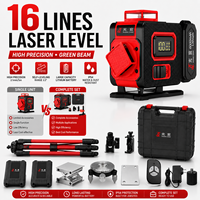 Niveau laser GuangChen 360° multi-lignes vert auto-nivelant pour le travail de pose de carrelage mural et de sol