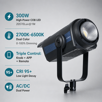YC300Pro 300W Lumière vidéo LED COB bicolore CRI 95+ 2700K-6500K pour photographie et éclairage d'appoint en studio et diffusion en direct