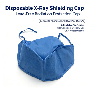 Casquette de protection jetable sans plomb pour procédures interventionnelles, protection contre les rayons X, non toxique, pour médecins, 0,25 mmpb - Product Image 1