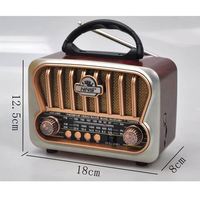 Prix de gros 2025 NS-8109Bt NNS 8189 Portable Vintage Antique Bois Radio domestique sans fil avec prise en charge de la carte USB SD TF