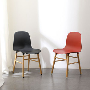 Dining Chair With <b>Backrest</b> Wooden Legs Modern Nordic Design For Restaurant Or Home Use - Product Image 1