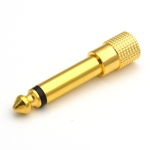Revolution Audio Adapter 3.5mm to 6.5/6.35mm Gold Plated RF Type Large to Small Motherboard Compatibility Coaxial Connectors
