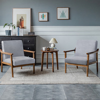 Fauteuil moderne de style japonais décontracté pour hôtel chez l'habitant, balcon, salon paresseux, canapé simple décontracté en bois massif