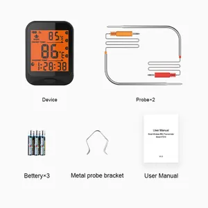 Kuluner TP-01 Waterproof Digital Instant Red Meat Thermometer Orange