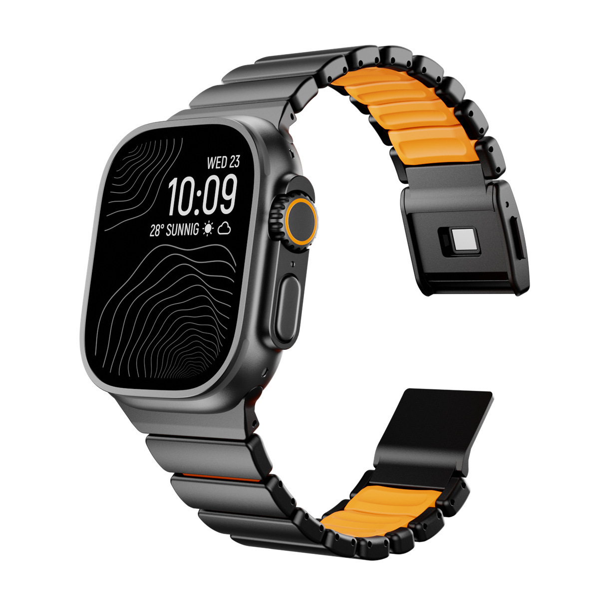 Black + Orange -Magnetic Buckle