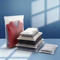 Sacs d'emballage en plastique givré CPE avec fermeture éclair, personnalisables avec logo d'usine, pour vêtements, manteaux d'hiver, vestes, pulls, sacs de rangement réutilisables