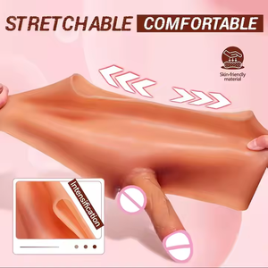 Pantalones de consolador con correa realista para hombres y mujeres lesbianas, pantis de consolador portátiles suaves para masturbación sexual anal - Product Image 5