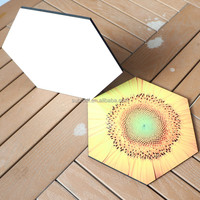 Panneaux d'art en bois vierge pour décoration de maison personnalisée, panneau de Photo en MDF brillant, Plaque de Photo hexagonale, Sublimation, décoration murale vierge