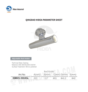 HIDEA gros support de canne à pêche pour bateau de qualité <span class=keywords><strong>marine</strong></span> AISI 304/AISI 316 support de canne réglable - Product Image 2