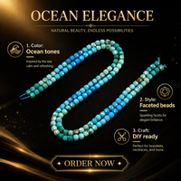 Vente en gros de cubes facettés en magnésite bleue dégradée de 5,5 mm pour la fabrication de bijoux, bracelets, boucles d'oreilles, fournitures de bricolage, modèle Kelingna