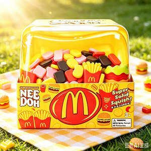 NUEVO Juguete Antiestrés Suave para Aliviar la Ansiedad, Cubo Grande de <span class=keywords><strong>McDonald</strong></span>'s, Juguete Blando para Apretar y Aliviar el Estrés - Product Image 6
