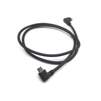 Kabel USB 2.0 Micro ke Type C Bentuk L Untuk Data dan Pengisian Daya