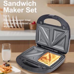 <span class=keywords><strong>Machine</strong></span> à Gaufres Électrique Multifonction 7-en-1, Sandwich, Pizza, Beignet, <span class=keywords><strong>Panini</strong></span> 220V, Revêtement Antiadhésif pour Cuisine Professionnelle - Product Image 2