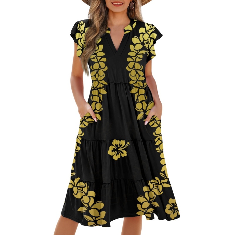 chinese dress ladies DRESS+ One-Piece Dress, Outerwear Set, A-Line, Layered, Lace, Party Dress