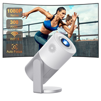 Projecteur LED LCD CR50 1080P 4K à marque privée, Android 9, haut-parleurs intégrés, 3000 lumens, design portable, home cinéma, utilisation en extérieur