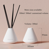 C & H Ensemble de diffuseurs de roseaux en céramique de luxe Diffuseur d'anches en céramique Coffret cadeau de parfum d'intérieur Ensemble de diffuseurs de roseaux écologiques