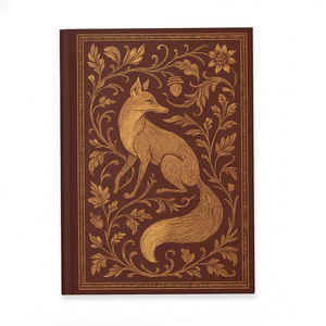 Quaderno Art Nouveau con Copertina Rigida Personalizzata, Stampa UV Opaca Floreale Vintage, Pagine a Righe o Bianche - Product Image 1