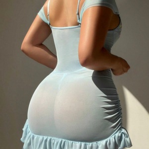 Ensemble de lingerie sexy en dentelle <span class=keywords><strong>bleu</strong></span> <span class=keywords><strong>marine</strong></span>, porte-jarretelles transparent, romantique pour la nuit de noces, dentelle florale, tissu transparent, design romantique - Product Image 4