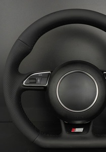 พวงมาลัยรถยนต์สไตล์สปอร์ตอัพเกรดสำหรับ <span class=keywords><strong>Audi</strong></span> A/Q/<span class=keywords><strong>R</strong></span>/S/RS <span class=keywords><strong>Line</strong></span> หุ้มหนังแท้แบบเจาะรูระบายอากาศ พร้อมระบบควบคุมมัลติฟังก์ชั่น - Product Image 5