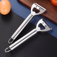 Ouvre-bouteille multifonction en acier inoxydable 430 argenté, couteau à éplucher les légumes - Cuisine moderne et luxueuse durable