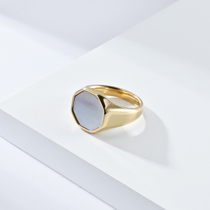 แหวนฝังเปลือกเหล็กไทเทเนียมสำหรับนิ้วชี้ แบบยูนิเซ็กส์ สวมใส่ได้ทุกวัน แบบฝังขอบ - Product Image 4