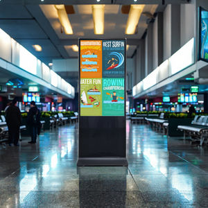 Écran tactile interactif d'affichage publicitaire intérieur de <span class=keywords><strong>32</strong></span> <span class=keywords><strong>pouces</strong></span>, lecteur vidéo LCD commercial intérieur, support de sol, CMS gratuit - Product Image 2
