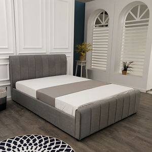 European Modern Bedroom Furniture Hydraulic <b>Bed</b> Double King Queen Size Gas Lift up <b>Grey</b> Upholstered Ottoman Storage <b>Bed</b> <b>Frame</b> - Product Image 2
