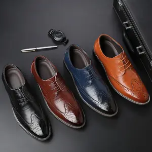 Best price men's casual leather shoes banquet dress shoes