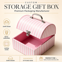 Boîte cadeau miniature personnalisable en carton rigide rose biodégradable et recyclable, fabrication artisanale de luxe, logo personnalisé en métal, laminage UV/brillant