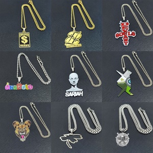 Collier en métal personnalisé pour homme, pendentif hip-hop, longue chaîne, vente en gros Oneway - Product Image 3