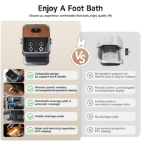 Machine de Shiatsu Pédicure Électrique Intelligente Portable OEM Pliable Chauffage à Bulles Spa des Pieds avec Baignoire des Pieds Seau Masseur des Pieds