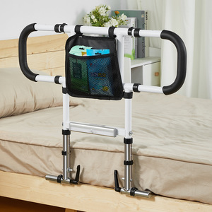 Riel de guía auxiliar para cama, personas mayores, superventas, almohadilla DE SEGURIDAD DE Metal ajustable de doble poste, hogar para ancianos adultos - Product Image 2