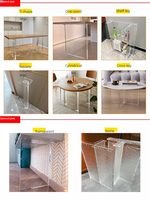 Personnaliser les pieds de table en acrylique haut de gamme de différentes tailles Pieds de table en acrylique transparent décoratifs de haute qualité en PMMA