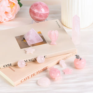 Piedra preciosa víspera Navidad tallada a mano manzana pulida cristal curativo Natural conjunto Feng Shui ornamento decoración del hogar regalo - Product Image 3