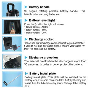 72v 52v <span class=keywords><strong>lifepo4</strong></span> 팩 리튬 이온 배터리 은빛 물고기 36v <span class=keywords><strong>48v</strong></span> <span class=keywords><strong>16ah</strong></span> 전기 자전거 전자 자전거 ebike 배터리 - Product Image 4