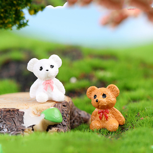 <b>Cute</b> Wearing Bow Tie Mini <b>Bear</b> Miniatures for Landscape Decorations Tiny Oso Charm Desktop Ornaments DIY Accessories - Product Image 6