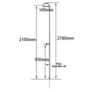 Bestseller Transfrontaliero: <span class=keywords><strong>Doccia</strong></span> da Giardino Portatile in Acciaio Inox per Esterni, Monofuorituro Freddo, per Villa - Product Image 4