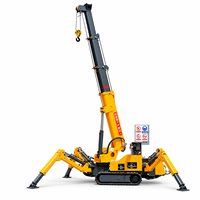Grue araignée de construction avec système hydraulique, grue araignée de construction pour le levage de matériaux
