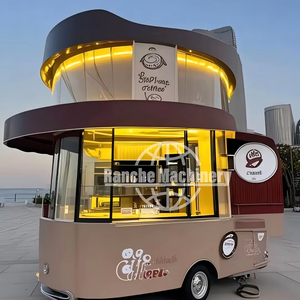 Remolque de Comida Móvil, Carrito de Helados de Acero Inoxidable, Camión de Comida Rápida Personalizado para Hot Dogs y Aperitivos, Camión de Catering con Rastreo GPS - Product Image 1