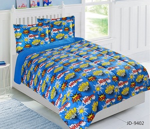Sang Trọng Cậu Bé/Cô Gái/Trẻ Em/Trẻ Em Bộ Đồ Giường Bộ Comforter Bộ Giường Đặt Cá Mập Khủng Long Bóng Đá In - Product Image 5
