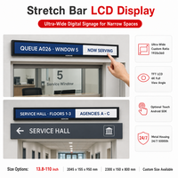 Layar LCD Ultra Lebar Digital Signage 43 Inci Sentuh untuk Tampilan Progres Layanan Gedung Pemerintah