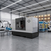 Ventes Flash : Tour CNC TCK550 4 axes haute précision pour travaux lourds avec commande FANUC et diverses options de broches