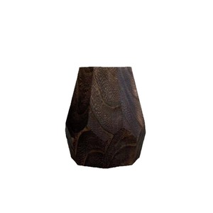 Jarrón Octagonal de Madera con Acabado Carbonizado, Diseño Rústico, Decorativo para Hogar u Oficina, para Arreglos Florales, Estilo Interior Moderno - Product Image 5