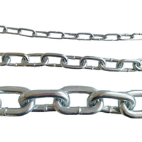 Cadena Galvanizada Eléctrica de Acero al Carbono Suave, Soldada, de Eslabones Medianos, de 3MM, 4MM, 5MM, 6MM, 7MM, 8MM, 9MM, 10MM, 11MM, 12MM, 15MM, 16MM, 18MM