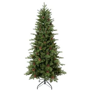 America Style Quick Set Traditional Artificial PE PVC Christmas Tree With Decorations