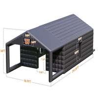 Grande tente gonflable noire de boîte de nuit de disco de souffleur de la boîte de nuit 1100W pour la location d'affaires de fête d'anniversaire d'adulte